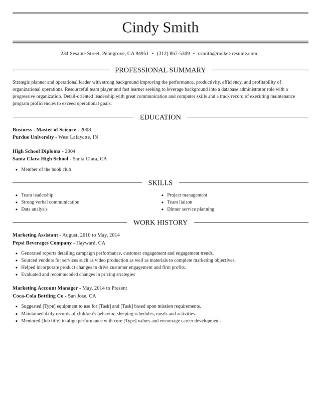 Elegant resume template